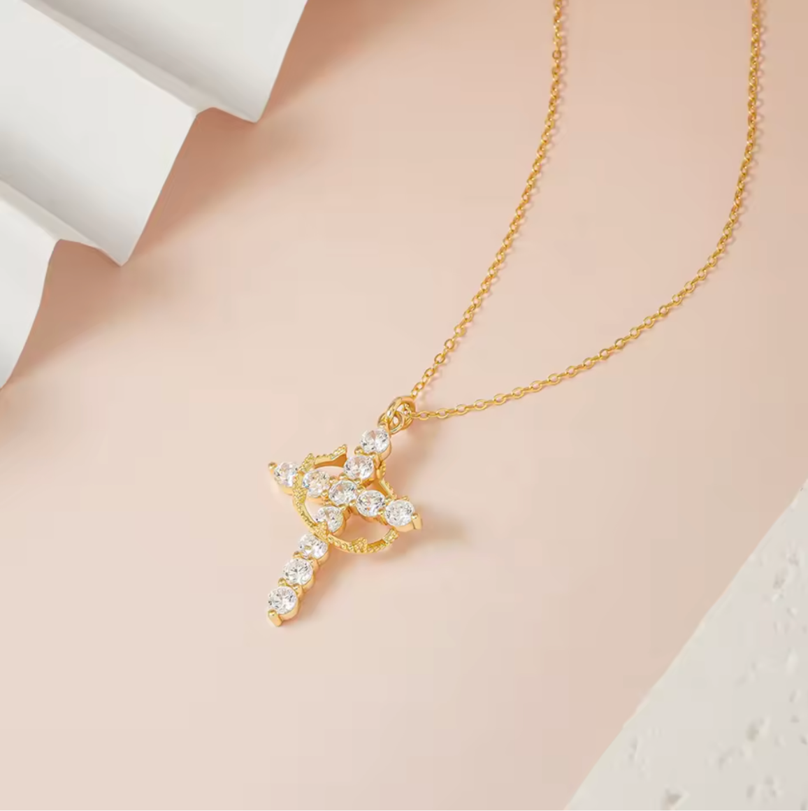 Cross & Crown Necklace
