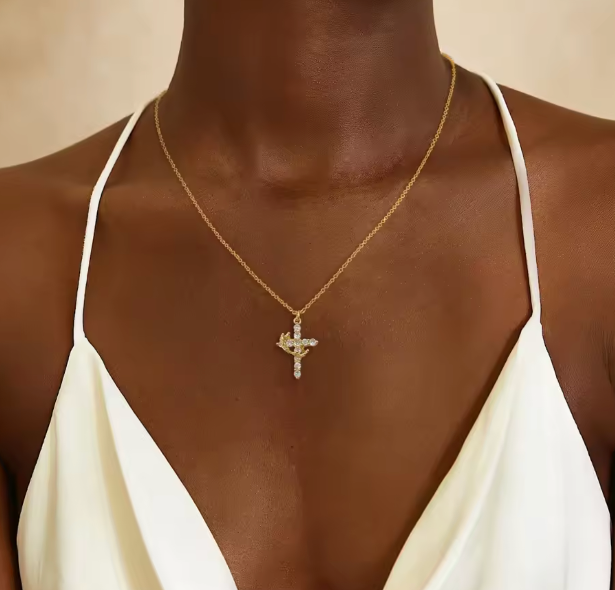 Cross & Crown Necklace
