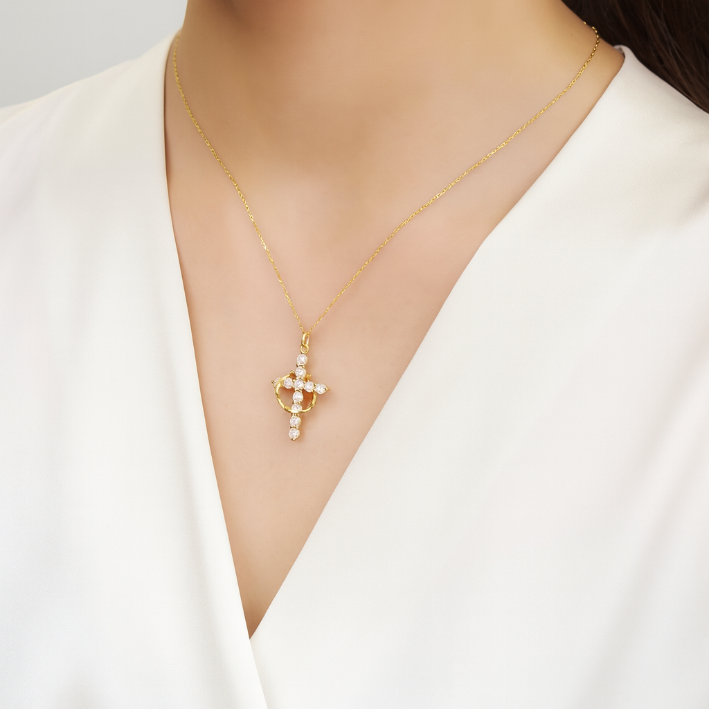 Cross & Crown Necklace