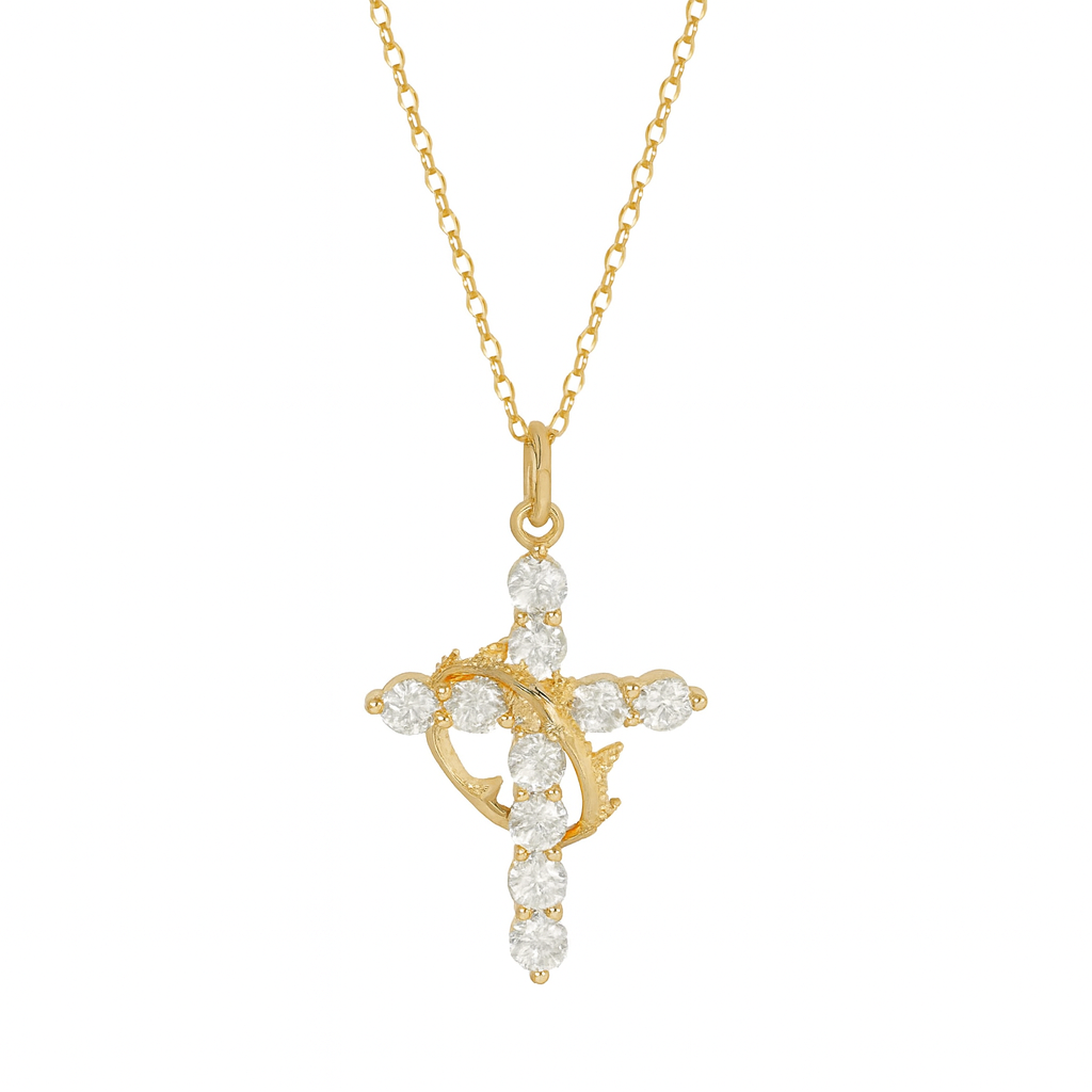 Cross & Crown Necklace
